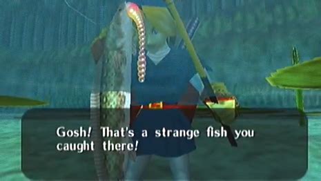 how to catch the biggest fish in ocarina of time|How to catch the Hylian Loach fish in Ocarina of Time.
